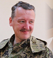 Igor Girkin alias Strelkow, portret, hij
                          getuigde "oude dode lichamen"