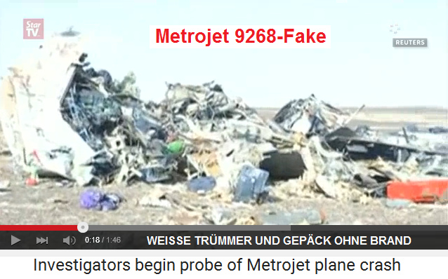 Metrojet 9268-Fake: Die Trümmer und
                          das Gepäck in El Arish sind unverbrannt