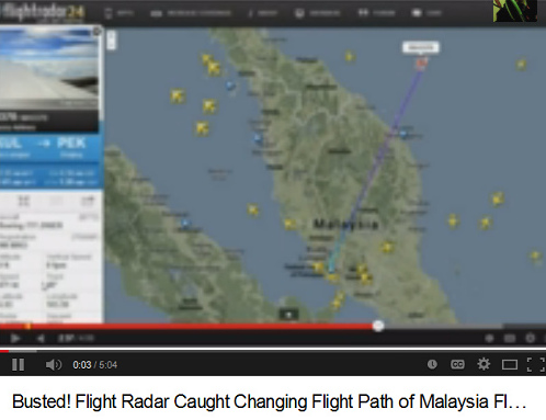 Video
                          mit der Flugroute des Flugs MH-370 mit der
                          Boeing 777 von Malaysian Airlines am 8.3.2014
                          - Foto 01