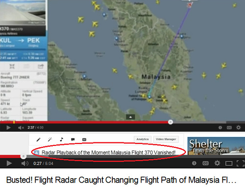 Video
                          mit der Flugroute des Flugs MH-370 mit der
                          Boeing 777 von Malaysian Airlines am 8.3.2014
                          - Foto 02