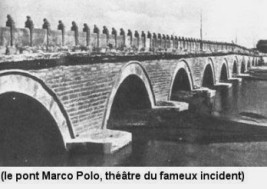 Marco-Polo-Br�cke mit Fluss Yung-Ting /
                          Yongding 1937