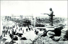 Gelber Fluss / Yello
                            River: Wiederaufbau der Deiche unter
                            Waffengewalt von Nazi-Japan
