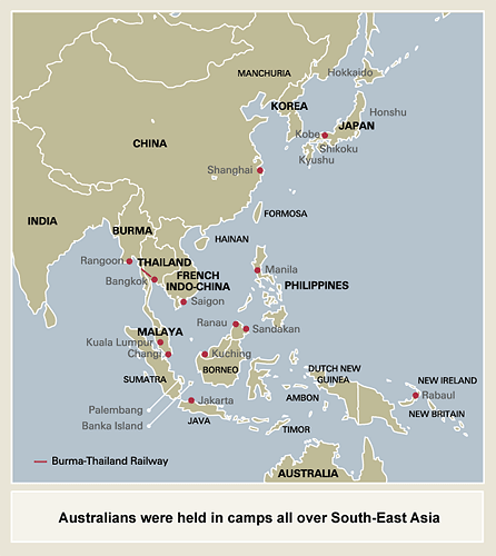 Nazi-Japans
                        Konzentrationslager f�r Australier in Asien