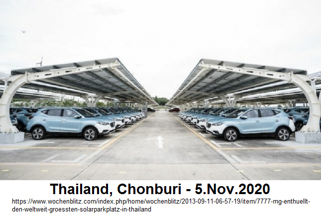 Solarparkplatz in
                                      Thailand Chonburi, 5.11.2020 -
                                      jeder Parkplatz kann ein
                                      Sonnenkraftwerk werden