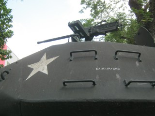 NATO-Panzer M41, der Panzerturm mit dem Maschinengewehrstand