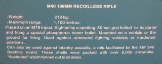 NATO-Kanonenrohr M40 106mm Text