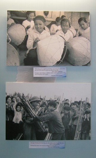 Kinder im Vietnamkrieg produzieren H�te und St�cke