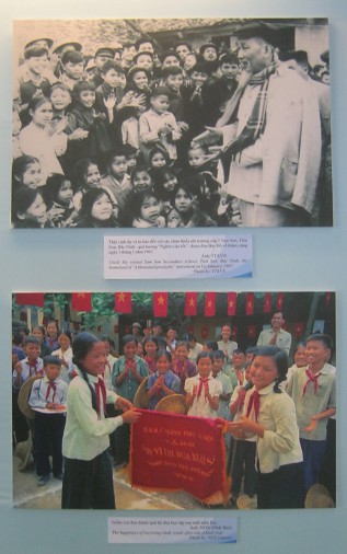 Kinder im Vietnamkrieg: Onkel Ho in einer Schule - und ein Schulabschlussfest