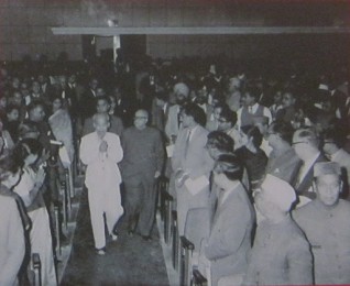 Ho Chi Minh 1958 in Delhi, Indien: Am 7. Februar 1958 sprach Pr�sident Ho Chi Minh in Neu Delhi (Republik Indien) zu Intellektuellen