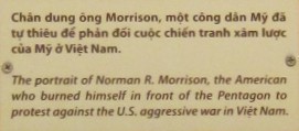 Die Selbstverbrennung von Norman R. Morrison (2. November 1965), Text