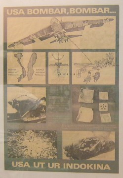 Schwedisches Plakat gegen "US"-Bomber in Indochina