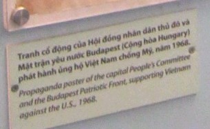 Plakat in Ungarn f�r Vietnam 1968, Text