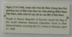 �sterreich: Demonstration (Ostermarsch) gegen den Vietnamkrieg in Wien, 27. April 1968, Text
