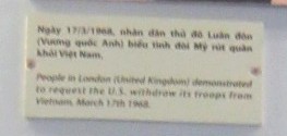 England: Demonstration gegen den Vietnamkrieg in London, 17. M�rz 1968, Text