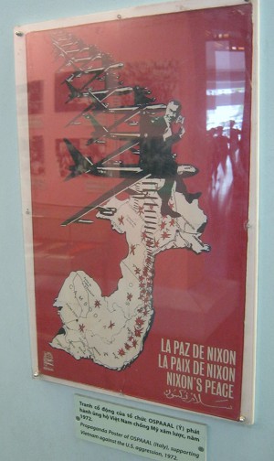 Das Plakat gegen die Bomben von Nixon auf Vietnam, Laos und Kambodscha 02