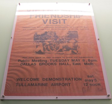 Australien: Plakat für Widerstandssitzungen gegen den Vietnamkrieg in Melbourne Australien: Plakat für Widerstandssitzungen gegen den Vietnamkrieg in Melbourne