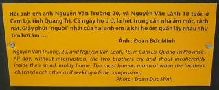 Zwei Agent-Orange-Opfer, Text: Zwei Agent-Orange-Opfer, Nguyen Van Truong, 20 Jahre, und Nguyen Van Lanh, 18 Jahre, in Cam Lo, Provinz Quang Tri. Tagt�glich ohne Pause schreien die beiden Br�der herum und rufen ohne Harmonie in ihrem kleinen, vermoderten Haus. Der menschlichste Moment ereignete sich, als sich die beiden Br�der umarmten, wie wenn sie nach etwas Leidenschaft suchen w�rden. Foto: Do�n D�c Minh