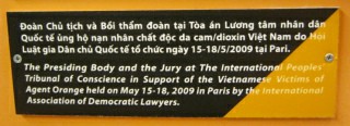 Internationales Volkstribunal zur Unterst�tzung der vietnamesischen Agent-Orange-Opfer, 15.-18. Mai 2009 in Paris, Text