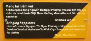 Agent-Orange-Opfer, Text: Glück gebracht Die Arbeiterkönigin Frau Nguyen Thi Ngoc Phuong - Vizevorsitzender der Vereinigung für Dioxin-Chemieopfer in Saigon (Ho Chi Minh City) - bringt den Opfern Freude und Glück Agent-Orange-Opfer, Text: Glück gebracht Die Arbeiterkönigin Frau Nguyen Thi Ngoc Phuong - Vizevorsitzender der Vereinigung für Dioxin-Chemieopfer in Saigon (Ho Chi Minh City) - bringt den Opfern Freude und Glück