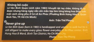 Agent-Orange-Opfer Le Van Binh Queo, Text