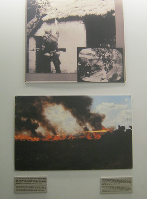 Die kriminelle NATO fackelte in Vietnam ganze D�rfer ab, hier wird das Dorf Ben Suc zerst�rt