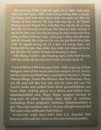 Bob Kerrey in Vietnam, Text