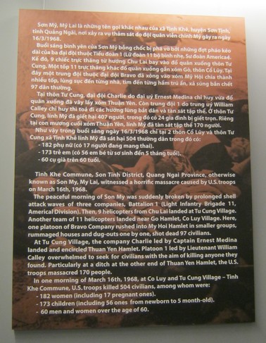 Das Massaker der kriminellen NATO im Dorf My Lai, 16. M�rz 1968 - Text