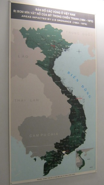 NATO-Bombardierungen und Aktionen in Vietnam, Karte