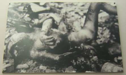 Napalmbomben-Todesopfer Herr Sau Chau, 17. August 1966: Herr Sau Chau aus dem Dorf My Thuan, Distrikt Vung Liem, Provinz Vinh Long, wurde am 17. August 1966 durch "US"-Napalmbomben einge�schert.