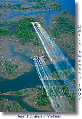 Zwei Flugzeuge der
                US-Luftstreitkr�fte verspr�hen Agent Orange