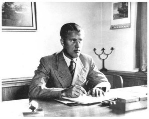1936 apr.: Wernher von Braun en Peenemünde.