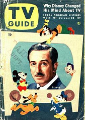 Walt Disney, el rey de la tele de
                          "América", aquí en una portada de
                          una revista de tele "americana" en
                          1954.