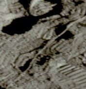 Apollo 11, Foto Nr. AS11-37-5480: Bei
                          genauer Betrachtung des Kabels mit seinem
                          Schatten kann man feststellen, dass der
                          Schatten manchmal "abbricht"...