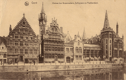 Belgien: Gent / Gand, huizen der Graanmeters,
                SChippers en Postkantoor