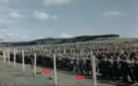 Queue in a Rhine meadow camp, zoom, in
                            the sun in summer 1945 (21min. 17sec.)