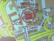 Stadtplan von K�ln
                                      (Ausschnitt) mit dem Historischen
                                      Archiv (Stadtarchiv)