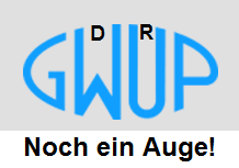 Das Logo von GWUP in Form
                eines Auges: Noch ein Auge!