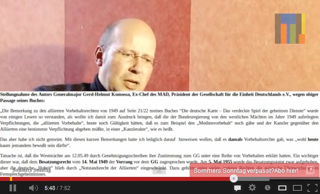 Sommers Sonntag 20: Internetbeitr�ge
                          behaupten, der geheime Staatsvertrag sei eine
                          F�lschung