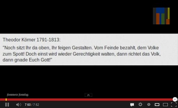 Sommers Sonntag20: Schlusswort �ber feige
                        Gestalten von Theodor K�rner