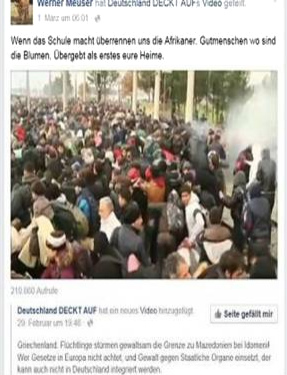 B�ckermeister Werner Meuser hat auf
                        Facebook (1.3.2016) nur seine Abneigung gegen
                        Zuwanderung zum Ausdruck gebracht, ist kein
                        Rassismus