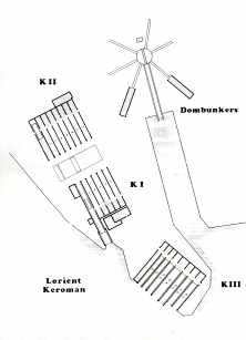 Lorient, U-Boot-Bunker "Keroman
                          1", "Keroman 2" und
                          "Keroman 3", Plan 2