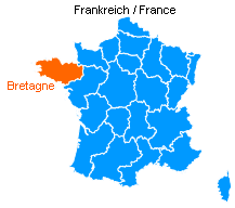 Karte mit der Position der
                              Bretagne