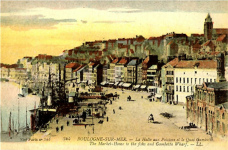 Boulogne-sur-Mer, Boulevard Gambetta mit
                        Promenade 1910
