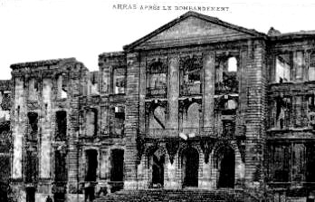 Arras,
                      Abtei in Ruinen 1915