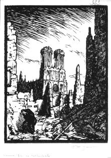 Reims, Kathedrale in Ruinen (T.F.Simon)
                        1919
