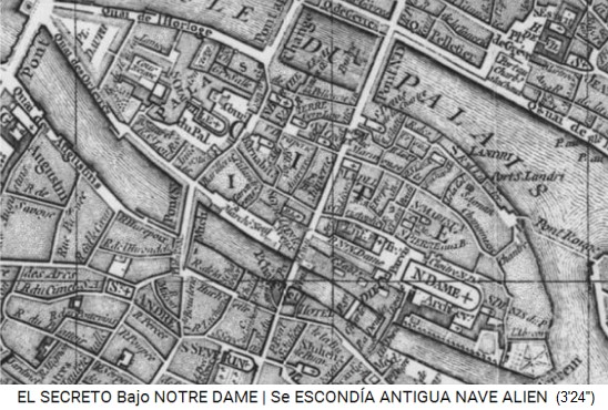 Die Seine-Insel mit
                          der Kathedrale Notre Dame, Karte