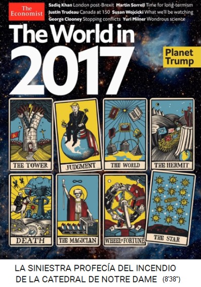 Die Zeitschrift "The Economist" von
                    2017 zeigt neue Karten im Illuminati-Kartenspiel