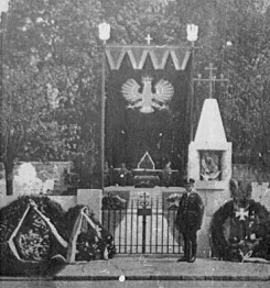 Das Pilsudski-Grab in Vilnius 1935