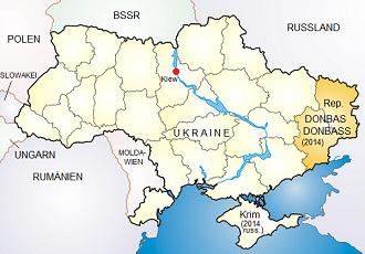Gr�ndung der Republik Donbass als Reaktion gegen
                die Nazi-Regierung in Kiew und die Pogrome und
                Massenmorde gegen Russen