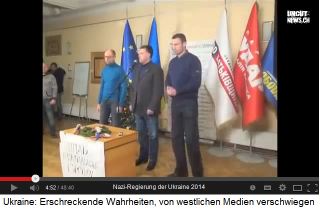 Die
                  Nazi-Regierung in der Ukraine, von der EU
                  "umarmt", M�rz 2014